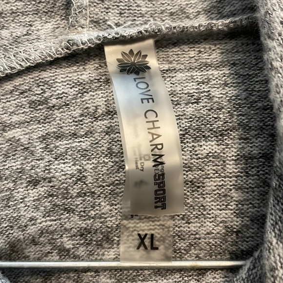 Love Charm Sport xl gray pull over hoodie - Picture 4 of 6